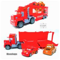 ราคา RACING CARS รถบรรทุกพร้อมกับรถ 2 คัน LIGHTNING McQUEEN สีสันสวยงาม (7649188562)