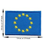 ราคา ตัดรีด ตัวรีดติดเสื้อ อาร์มปัก ติดเสื้อปัก ปักเสื้อ DIY ลายธง European สีฟ้า มีบริการเก็บเงินปลายทาง (6434256507)