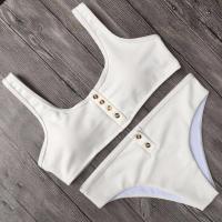 ราคา SINO TREND Solid Ribbed Bikini Set Women Botton Push Up Swimwear Female Two Pieces Swimsuits Suit Bathing Biquinis Beachwear (16487029819)