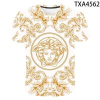 ราคา เสื้อยืดแขนสั้นผู้ชาย2021เสื้อยืดฤดูร้อนใหม่ Versace เสื้อยืดแฟชั่น Streetwear ผู้ชายผู้หญิง3D เสื้อยืดพิมพ์ลายเสื้อสุดเท่ (14543880490)