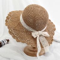 ราคา Summer Straw Hat Classic Denim Straw Hat Hollow Straw Hat Bowknot Straw Hat Vintage Straw Hat Foldable Beach Hat (20213875940)