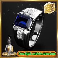 ราคา แหวนเพชรรูปกรงเล็บสี่แฉกสำหรับผู้ชายแหวนเพชรหินสีฟ้าหรูหรานำโชคแหวนแฟชั่นอินเทรนด์ส่วนบุคคลแหวนเปิดนิ้วธุรกิจแบบก้าวร้าวแหวนเครื่องราง (20509863790)