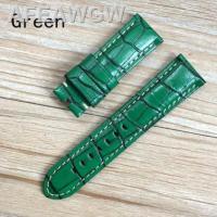 ราคา ธารสายนาฬิกาหนังแท้แฟชั่นใหม่24มม สีดำสีน้ำตาลสีเขียวสีแดงสีเทาลายจระเข้สำหรับ PAM Wacth สาย PAM111สร้อยข้อมือ441 (19658205479)
