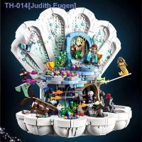 ราคา ↂ Compatible with LEGO 43225 Disney Ariel Palace The Little Mermaid s Shell Wonderland Girl Building Block Toy (20393002020)