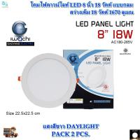 ราคา โคมไฟดาวน์ไลท์ LED โคมฝังฝ้า LED ดาวไลท์ LED หลอดไฟledเพดาน โคมไฟติดเพดาน LED ไฟเพดานบ้าน led หลอดไฟดาวน์ไลท์ แบบกลม 8 นิ้ว 18W แสงสีขาว 2 ชุด (7341018544)