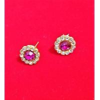 ราคา by salisa ต่างหูคริสตัลเทียมแบบแป้น จำนวน 1 คู่ (5441152760)