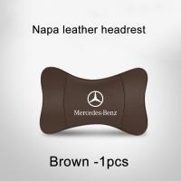 ราคา พนักพิงศีรษะแบบหนัง Napa รถหมอนรองเอวหมอนรองรับคอเหมาะสำหรับ Mercedes Benz W202 AMG W203 G63 C Coupe E200 GLB E E E200 GLC W204 GLA W124 W212 CLA180 G500 Vento A35 A180 CLS (20691174621)