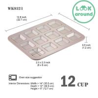 ราคา พิมพ์ CHEFMADE รหัส WK9321 พิมพ์ Financier 12 หลุม เคลือบเทฟลอนสีทอง คุณภาพดี Look Around (20508044226)