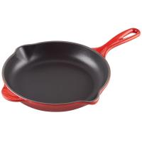 ราคา Enameled Cast Iron Skillet Enameled Cast Iron Frying Pans 12 Inch Red Cast Iron Signature Iron Handle Skillet Cast Iron Pans Kitchen Dining CookwareWoks Stir Fry Pans (18511037748)