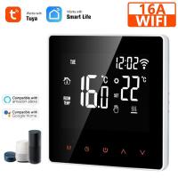 ราคา Tuya WiFi Smart Thermostat LCD Display Touch Screen For Electric Floor Heating WaterGas Boiler Temperature Remote Controller (10388093854)