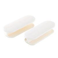 ราคา ที่จับประตูแบบมีกาวในตัว S 2ชิ้นที่จับประตูพลาสติกเสริมที่จับแบบดึงสำหรับประตูตู้ลิ้นชักหน้าต่างตู้ (19721635590)