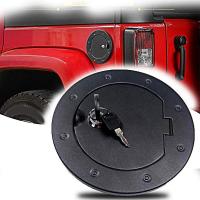 ราคา Upgraded Aluminum Locking Gas Tank Cap Fuel Filler Door Cover for Jeep Wrangler JK Unlimited Sport Rubicon Sahara 2007 2017 with Lock (8772598409)