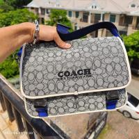 ราคา new man canvas leather sling bag messenger bag shoulder bag CC074 9158 (20795760046)