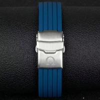 ราคา Gull Eggplant Silicone Watch Strap Original Omega New and Old Seamaster 300 Speedmaster Butterfly Rubber Mechanical Watch Strap (20264833936)