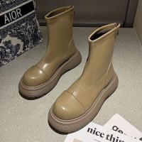 ราคา Hot sale รองเท้าบูทส้นสูง หนัง PU แบบมีซิป แฟชั่นสำหรับผู้หญิง (16638757177)