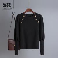 ราคา SINGREINY Winter Knitted Sweaters Women O Neck Lantern Puff Sleeves Knit Tops Fashion Thick Warm Sweaters (11312864052)