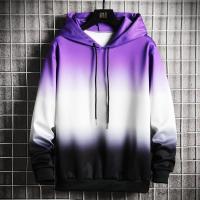 ราคา ผู้ชายใหม่Hoodies Harajuku 2022 ฤดูใบไม้ผลิชายเสื้อลำลองHip Hop StreetwearชายHooded Pullover Tops Gradient Patchwork (20628488142)