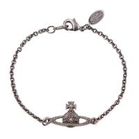 ราคา Vivienne Westwood สร้อยข้อมือเงินย้อนยุคแบบเรียบง่าย (19309052533)