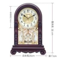 ราคา MZD 38ซม นาฬิกาแขวนผนังบ้านเมืองฮวงจุ้ยนาฬิกาแขวนผนังสไตล์จีนห้องนั่งเล่นสไตล์ยุโรปย้อนยุคดูนาฬิกาแขวนไม้เลียนแบบนาฬิกาเวลาชั่วโมงเงียบในบ้าน (19053344219)