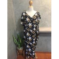 ราคา ชุดลายดอก2022 ชุดเดรสสาวอวบลายดอก2022 ชุดสาวอวบอ้วน อก32 50ยาว48 ผ้าสปัน มีกระเป๋า2ข้าง ชายผ่า (14485419561)