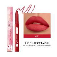 ราคา Ibcccndc 12สีลิปมัน Longlasting ลิปสติกสีสูงและดินสอเขียนขอบปากเคลือบแบบมืออาชีพปากกาลิปสติกกันน้ำ Charming ผู้หญิงลิปสติกแต่งหน้าคอนทัวร์ดินสอเขียนขอบปากที่มีเหลาดินสอ 1ชิ้น (19808373253)