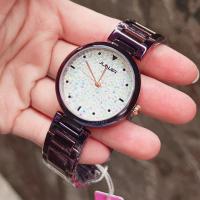 ราคา Wholesaleshop นาฬิกาข้อมือแฟชั่นผู้หญิง แบรนแท้ junjir หน้าปัดประดับเพชรขนาด 35 มม กันน้ำได้ พร้อมกล่องแบรนด์แถมฟรี (14640881624)