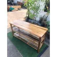 ราคา CPG โต๊ะวางของไม้สัก 50x150สูง80CM โต๊ะวางทีวี ชั้นวางของ โต๊ะเอนกประสงค์ ชั้นวางทีวี สีสักธรรมชาติเคลือบเงา K 195 (12757615839)
