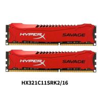 ราคา ใหม่สำหรับคิงส์ตัน DDR3 HyperX SAVAGE 16GB 2X8GB HX321C11SRK2 2133MHz 16 240Pin DIMM เดสก์ท็อปหน่วยความจำ RAM สำหรับพีซี (18805524970)