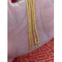 ราคา ใหม่ สร้อยคอชุบทองแท้ 24 K ลายคตกิตขัดเงา น้ำหนัก 1 สลึง ความยาว 18 นิ้ว และ 24 นิ้ว (3987026392)