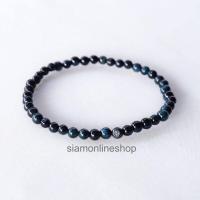 ราคา DARK BLUE TIGEREYE หินไทเกอร์อาย สีน้ำเงินเข้ม เลือกขนาดเม็ดหินได้ สร้อยข้อมือ หินแท้ by siamonlineshop (21303584211)
