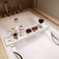ราคา Bamboo extension antiskid bathroom multi function bathtub shelf toilet spa bath shelf bathtub tray bathtub accessories (10239664016)
