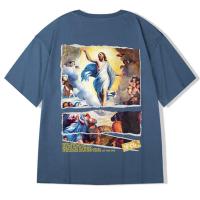 ราคา ZAZOMDE Summer Fashion Print T Shirts Men Short Sleeve Tee High Street Harajuku Cotton Tees Hip Hop Streetwear Casual Clothing (12996237410)