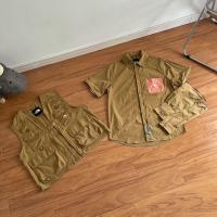 ราคา THE NORTH FACE Workwear ชุดแจ็คเก็ตสวมใส่ผู้ชายเสื้อกั๊กเสื้อเชิ้ตลายสก๊อตแขนสั้นหลายกระเป๋า2 In 1สำหรับผู้ชายนำเข้าใหม่2023 (20582947416)