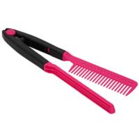 ราคา DIY Salon Hairdresser Hairdressing Styling Hair Straightener V Shape Comb (19902867244)