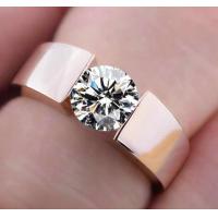 ราคา คู่ Cincin Rose Gold 18K แหวนเงินชุบเครื่องประดับแหวนสำหรับผู้ชาย (21291031848)