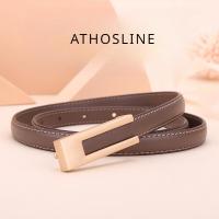 ราคา Athosline ชุดเดรสเข็มขัดใส่สบายหนังแท้สำหรับผู้หญิงเครื่องประดับแฟชั่นของขวัญพร้อมกล่องของขวัญเข็มขัดสานสไตล์เกาหลี1 5ซม (21054991370)