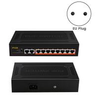 ราคา 10 Ports POE Switch 8 PoE 2 UpLink Office Home Network Hub Adapter Black for IP Camera (20229578180)
