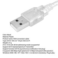 ราคา USB 2 03 52 5 IDE SATA Hard Disk Drive HDD Converter Cable Adapter Black (20135104370)