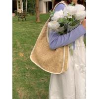 ราคา Uniqlo New Fashion version Summer woven bag large capacity tote bag for women 2023 new casual and versatile one shoulder straw bag beach bag (20374826136)