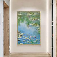 ราคา น้ำมันหนาแอบสแตรกต์รูปดอกบัวภาพวาดสีน้ำมันขนาดใหญ่มีดบนผืนผ้าใบภาพวาดสีน้ำมันผ้าใบวาดภาพห้องนอนโรงแรม0717 (19767070781)