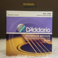 ราคา สายกีตาร์โปร่ง Daddario Phosphor Bronze Acoustic Guitar String 011 052 EJ26 (9651004609)