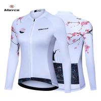 ราคา ZZOOI Womens cycling shirts 2022 spring autumn Lightweight thin long sleeve cycling jerseys summer white printing cycling Jersey Men (20652229138)