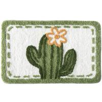 ราคา LEBI ประตูห้องอาบน้ำพรมเช็ดเท้าดูดซับไม่ลื่นโถส้วมพรมแบบแห้งเร็วสีเขียวแคคตัสพรมเช็ดเท้า (20474981042)