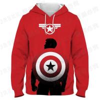 ราคา Mens Sweatshirt Spring Fashion Marvel Captain America 3D Print Children Hoodie Streetwear Women Oversize Tracksuit (20088237792)
