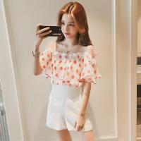 ราคา VOGUEBIBLE เสื้อเปิดไหล่ เสื้อยืดสไตล์เกาหลีผู้หญิงปิดไหล่ผู้หญิงเสื้อยืดแฟชั่นลูกไม้เสื้อยืดแขนสั้นสำหรับผู้หญิง 2020 ใหม่ (2320568899)