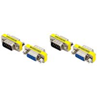 ราคา 4X DB9 Computer Video Adapter DB9 Male to Female Serial Port to Hole 9 Pin VGA Female Cable Adapter (20864707388)