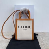 ราคา MINI VERTICAL CABAS CELINE IN TEXTILE WITH CELINE PRINT AND CALFSKINNATURAL TAN (21228297537)