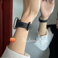 ราคา x ต้นฉบับ x ขนาดของแท้ เหมาะสำหรับ Apple Watch Starlight สี Pebbled หนังแท้เอวเล็กสาย iwatch สาย applewatch8 (20378975658)