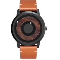 ราคา EUTOUR Couple Watch Magnetic Drive Ball Show Wood Wrist Watches For Women Quartz Man Watch S Fashion Teel Leather Canvas Strap (20110241199)