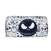ราคา Skeleton Jack Women Wallets Fashion The Nightmare Before Christmas White Female Purse Zipper Coin Wallet Halloween Gift (20110133594)